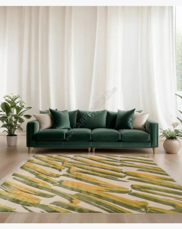 Ковер бельгийский 466151 Bloom (PP Heatset Высокоплотный, зеленый)